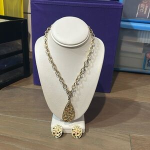 Sarah Cov vintage sultana confetti necklace and earrings and set